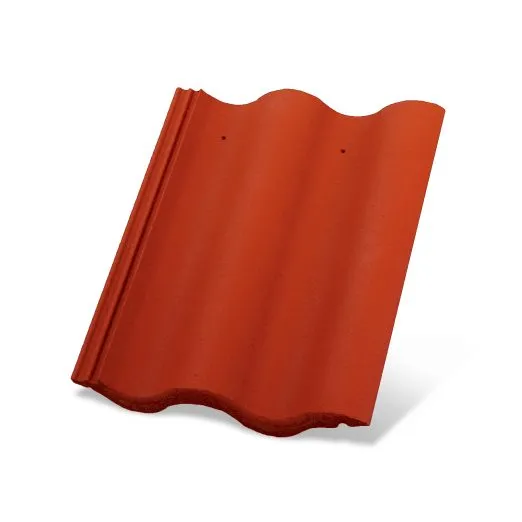 Terran Synus ColorSystem 1/1 základná škridla Červená pokrýva viac ako 95% celej plochy strechy. |